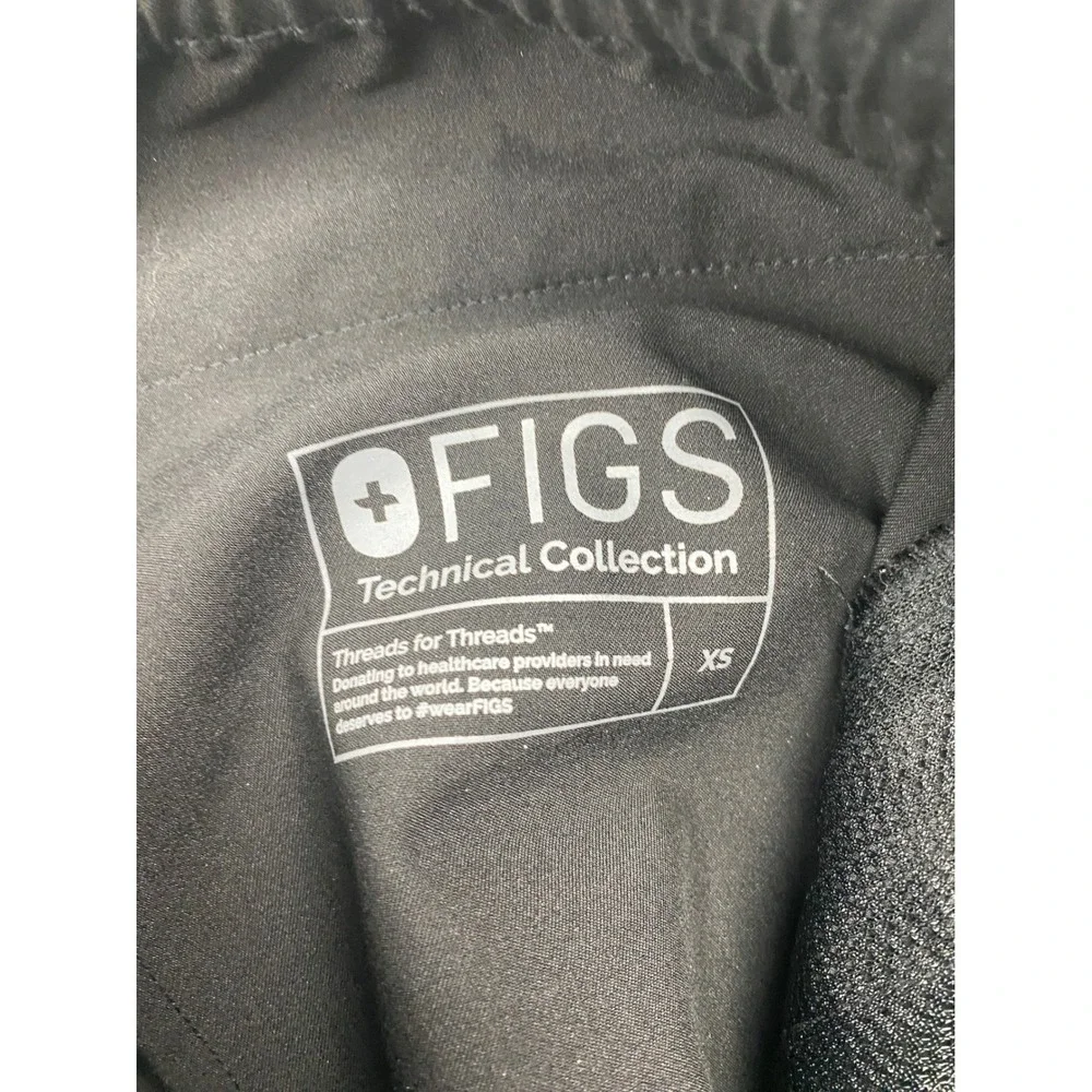 Figs Scrub Pants‎ Mens Extra Small Black Elastic Waist Natib Medical Nurse